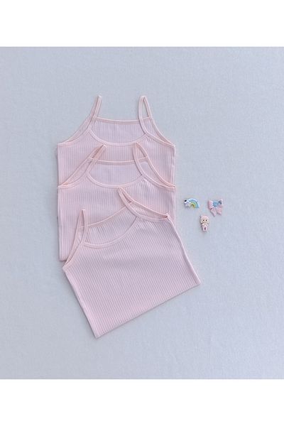 siyalife 3-Piece Ribbed Flexible Fabric Children's Singlet