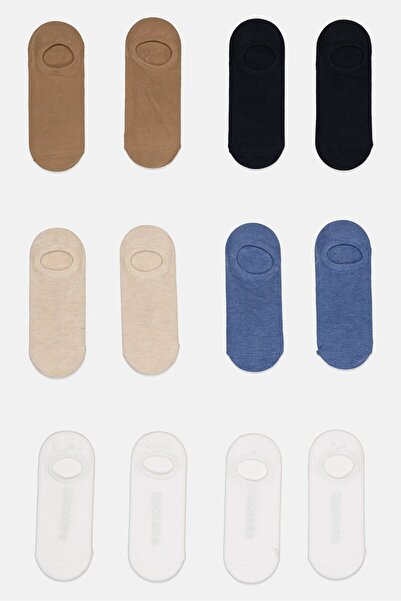 Dockers Men 12 Pairs Brand Logo Silicon Heel Grip Socks, Multicolor