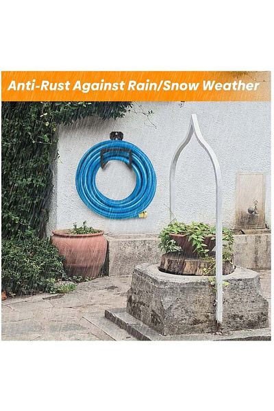 Lumely Metal Garden Hose Holder, Holders for Water Hose, Extension Cords,for Outside Yard
