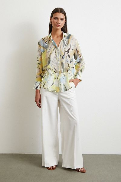 Never more Hawaiian Pattern Shirt Yellow