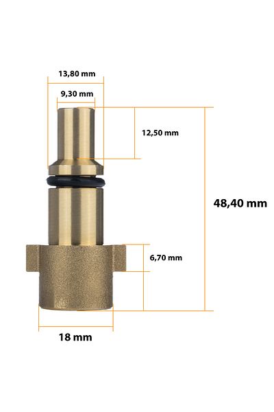 Rosfix Adaptor/reducție baionetă pentru mașini de spălat cu presiune Nilfisk/Lavor