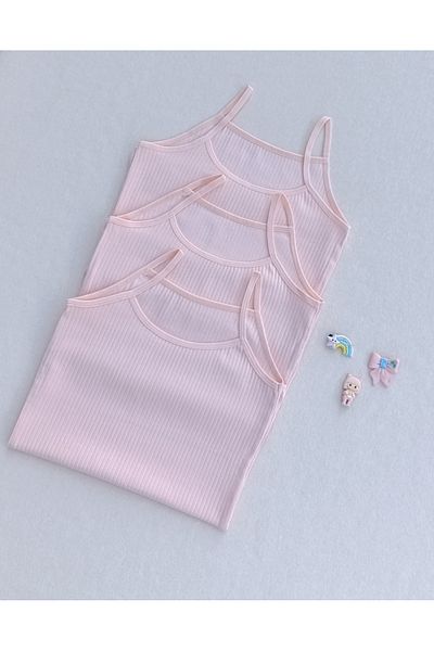 siyalife 3-Piece Ribbed Flexible Fabric Children's Singlet