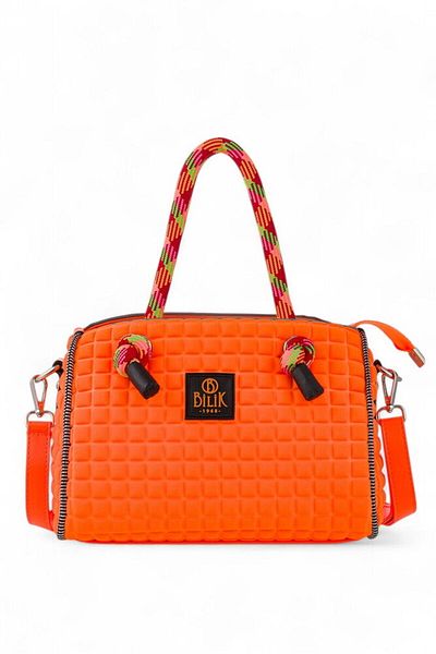 Bilik Deri Scuba Orange Women's Handbag Speedy-M
