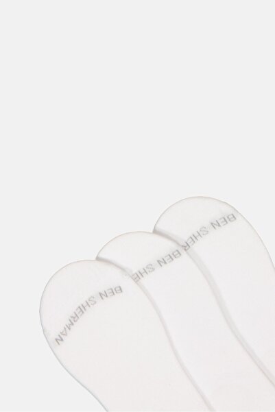 Ben Sherman Men 6 Pairs Brand Logo No Show Socks, White