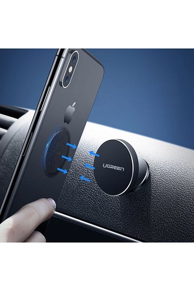 Ugreen Placă metalică pentru suporturi magnetice de telefon, smartphone, neagră, SET de 2.