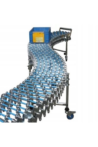 Rosfix FlexRoller Pro 60 | Przenośnik rolkowy pantograficzny 2,1 m | Szerokość 60 cm
