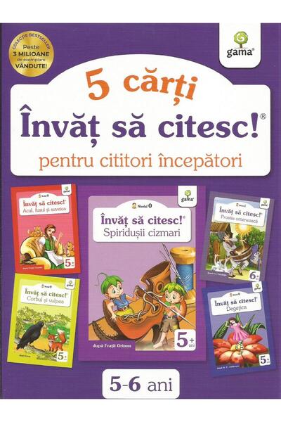 Editura Gama Pachet Invat sa citesc! Nivelul 0. 5 carti interac