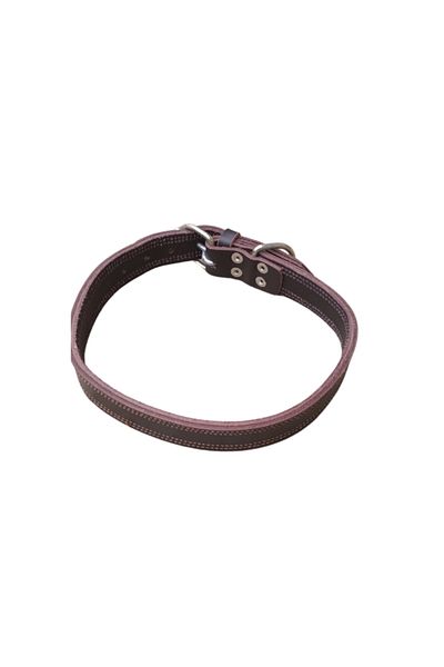 OEM Zgardă din piele naturală pentru câini, maro, 70x3 cm
