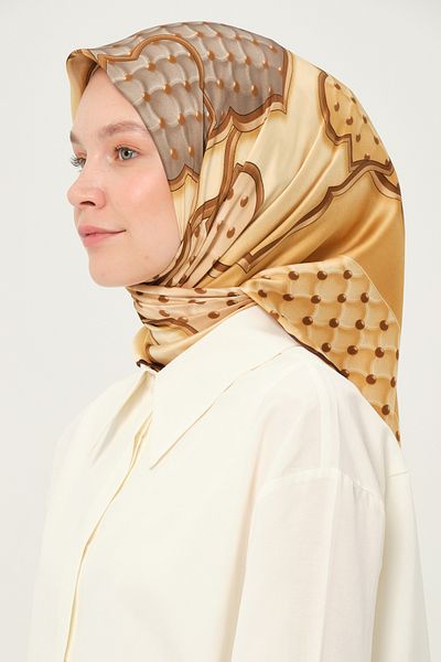 Madame Polo Τυπωμένο μαντίλι Rayon Πολύχρωμο μοτίβο χωρίς τσαλακώματα