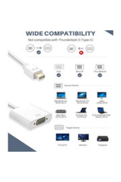 OEM Mini DisplayPort - VGA, Thunderbolt adapter, high quality male-female