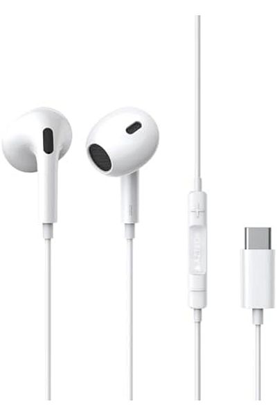 Aztech SuperSonic Type C Headphones – USB-C Wired Earphones with Mic & Volume Control, Noise Cance