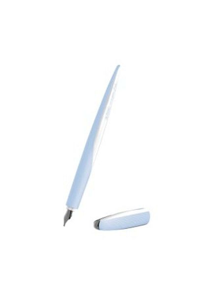 Herlitz Stilul My.pen, stilou caligrafic, 3 penițe (0,9/1,4/1,9 mm), material plastic, culoare albastru deschis