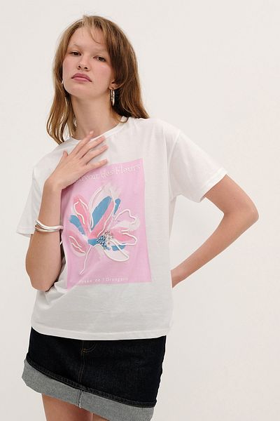 Addax Crew Neck Embroidered T-Shirt P4153-W11