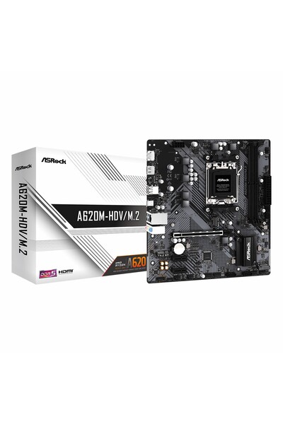 ASROCK A620M-HDV/M.2 DDR5 (6400MHz)OC M.2 HDMI/DP PCIe 4.0 AM5 mATX Anakart