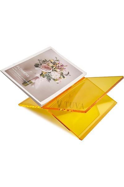 TUVAREKLAM Tuva – Transparent Acrylic Bookshelf & Magazine Holder |   Modern Home Office Decor Living Room Bedroom (Multiple Colors)