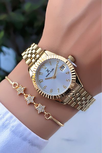Daniel Klein Women's Watch Original Invoice 2 Years Warranty 3Atm Waterproof Numeral Bracelet Gift