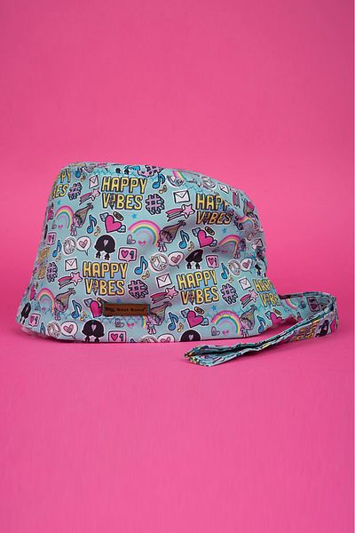 Best Bone Happy Vibes Patterned Surgical Cap