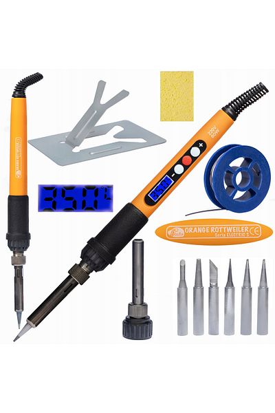Rosfix Set profesional de lipit și pirogravură OR60W, 37 piese + Organizer