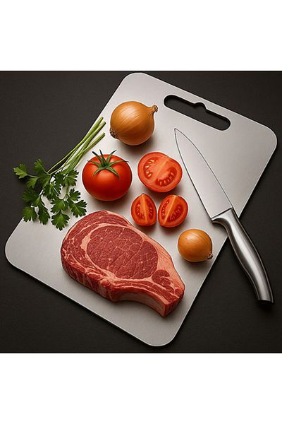 Kosova Steel Cutting Board 32.5X24.5 cm Ims-0018