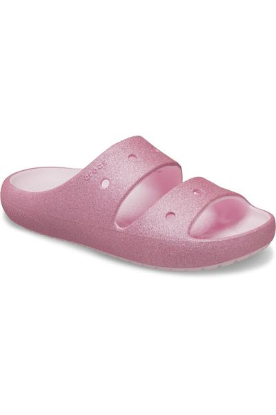 Crocs Sandals Classic Glitter Sandal v2 Kids 29-30 EU - C12 US Pink - Pink Milk