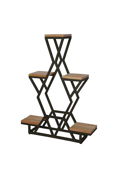 fromro Raft FLORA, inaltime 102 cm, latime 80 cm, cu 5 polite din lemn de cires
