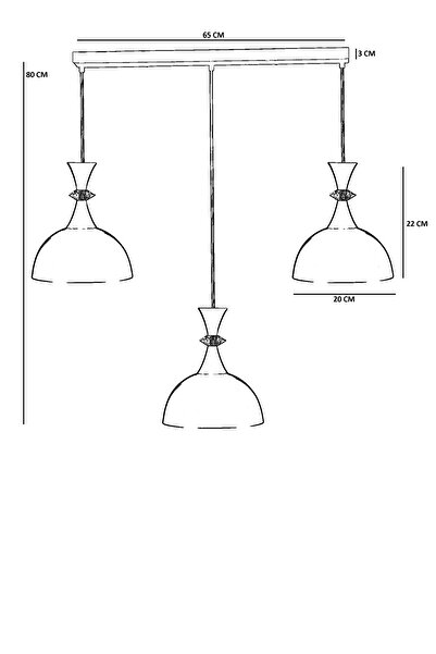 Lumexx AKAY 3 LÜ SIRALI ESKİTME SARKIT