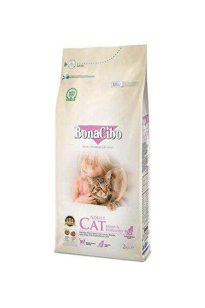 BonaCibo Adult Cat Kısırlaştırılmış Yetişkin Kedi Maması 2 Kg, Tüm Irklar İçin, Doğal, Şeker İçermez