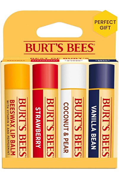 Burt's Bees 100% Natural Origin Moisturizing Lip Balm, Multipack, Original Beeswax, Strawberry, Coco