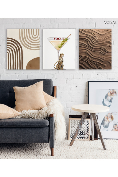 VOBA STORE 3 Piece Modern Cocktail Decorative Table Set