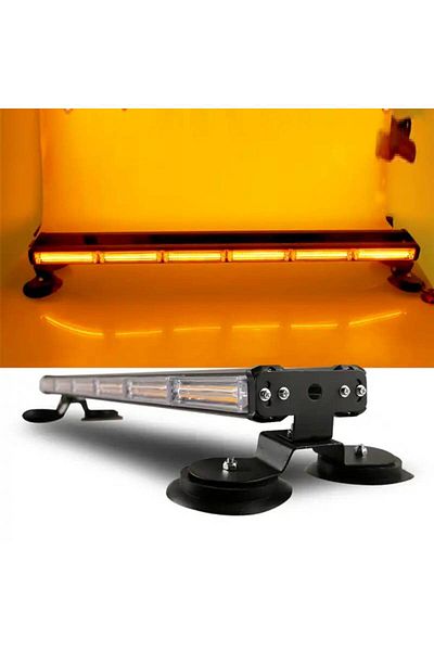 BGRJ Automotive Double flashing light bar 89cm, warning ramp 12-24V, magnetic mounting