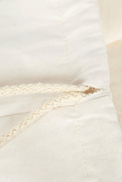 heep Krem 35x40 cm Unisex Ham Bez Büzgülü Sırt Ayakkabı Çantası