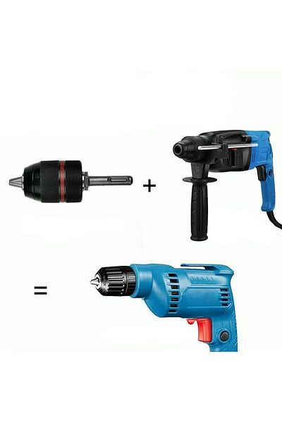 Rosfix QuickChuck SDS+ 1/2" 2-13 mm - Szybkozaciskowy uchwyt wiertarski + Adapter
