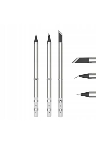 Rosfix Set de vârfuri de încălzire T65 Pro - Set de 3 vârfuri de lipit pentru fierul de lipit T65-BC2 | K (cuțit) | I (ac) | IS