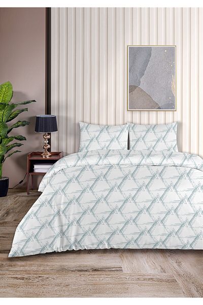 Evim Glame 100% Cotton Akfil Cotton Single Duvet Cover Set 160X220Cm Water Green