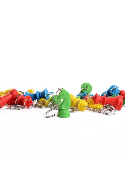 DSECHESS Chess Pieces 5 Pieces Green Color at Keychain