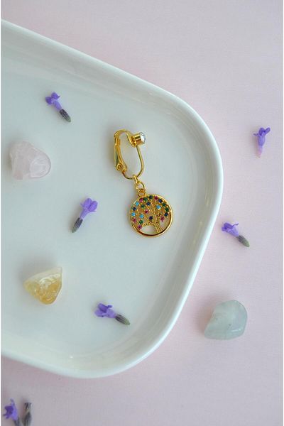 Sacce Scarves&Accessories Life Tree Figured Holeless Navel Piercing