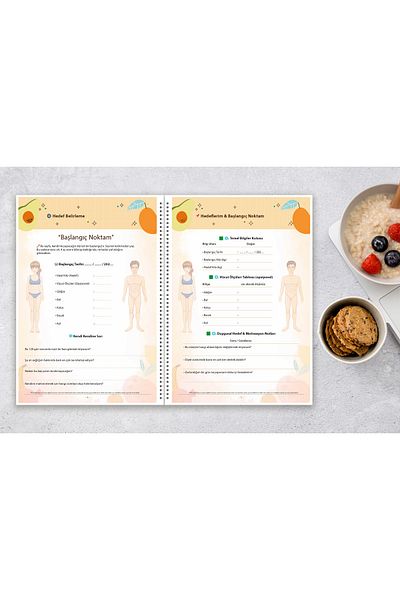 express planlayıcı My Diet Planner 120 Days (70 Pages - A4 Size - Full Color)