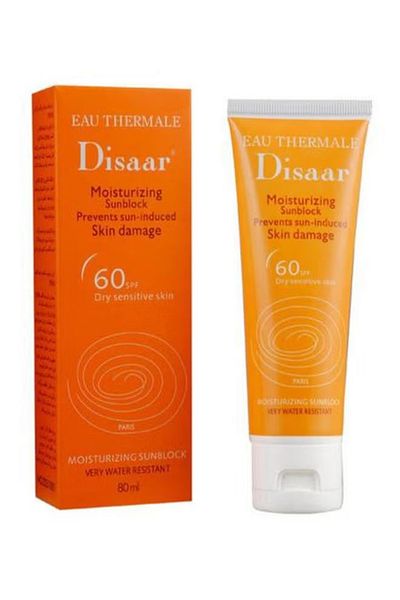 Disaar Thermal Moisturizing Sunscreen Cream SPF 60, 80ml, 2 Pack