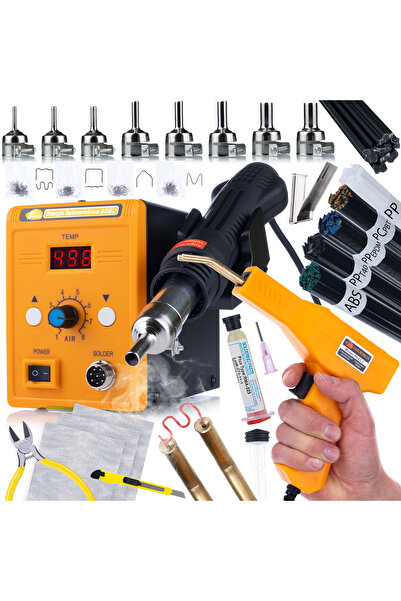 Rosfix Stație de lipit 858D + Aparat de sudură + Duze + Adezivi + Plase + Cap...