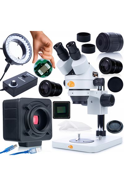Rosfix Kit microscop Mercury Pro MSMP-T-PS1 cu cameră Crux PRO KMCP-HDMI-USB 5MP seria Plantes PRO