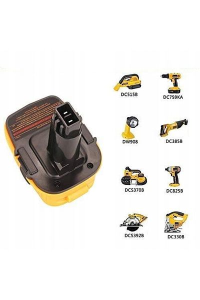 Rosfix Adapter Dewalt DC9096 do akumulatora Dewalt (DCA1820) żółto - czarny