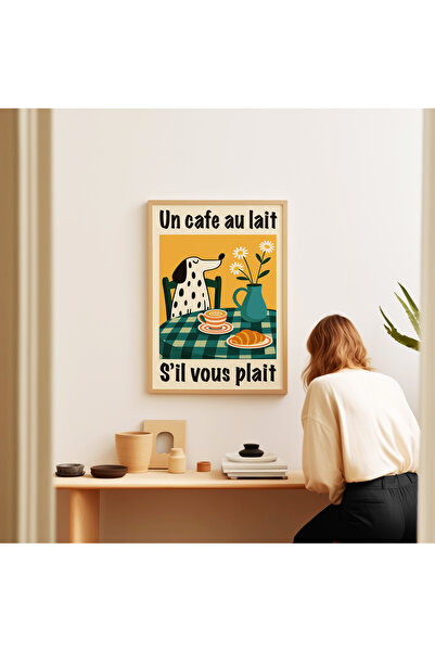 ARTHOUSECOLLECTIVE Poster de epocă - Cafea și croissant - 6 - Poster fără încadrare în dimensiuni de pictură