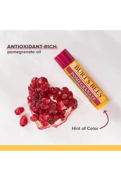 Burt's Bees Lip Balm, Pomegranate Oil, 0.15 oz, 2 pack, Burgundy