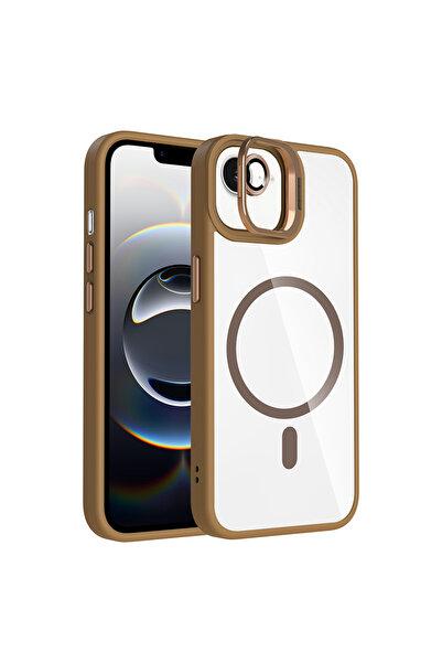Nezih Case iPhone 16E / 17E Uyumlu Standlı ve Kamera Lens Hediyeli Magsafeli ...