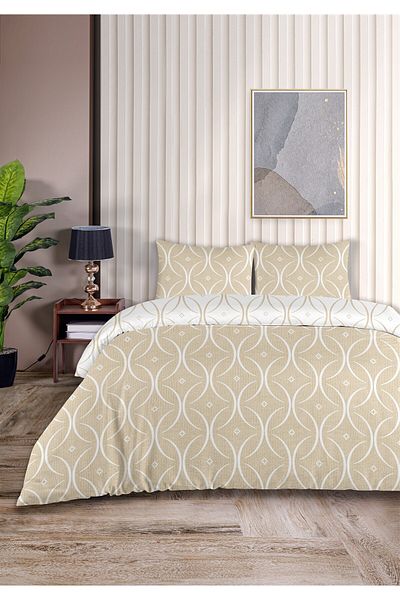 Evim Focus 100% Cotton Akfil Cotton Single Duvet Cover Set 160X220Cm Cream