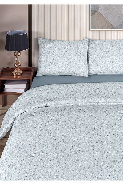 Evim Elegant 100% Cotton Akfil Cotton Single Duvet Cover Set 160X220Cm Baby Blue