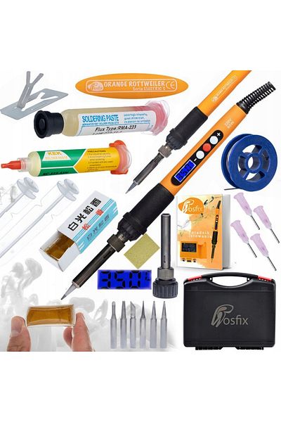 Rosfix Set 10-in-1 stație lipit Rottweiler Portocaliu cu accesorii profesionale