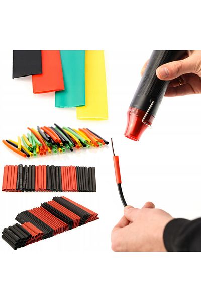 Rosfix Set Rulouri termocontractibile 127 și 164 buc (negru și roșu)