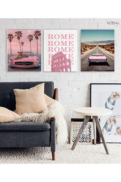 VOBA STORE SET DE 3 PIESE DE TABLURI DECORATIVE CU CARUCIOARE