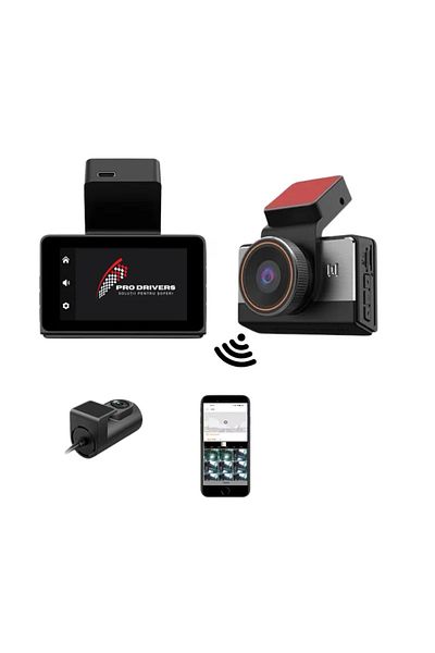 ProDrivers Camera de bord Auto 4G Dashcam cu Monitorizare Remote 24/7, Camera Frontala 2K și Spate